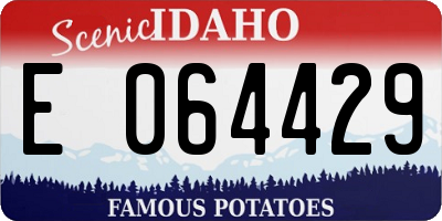 ID license plate E064429