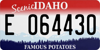 ID license plate E064430