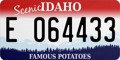 ID license plate E064433
