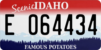 ID license plate E064434