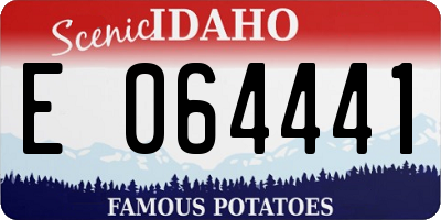 ID license plate E064441
