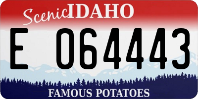 ID license plate E064443