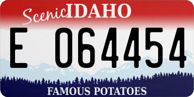 ID license plate E064454