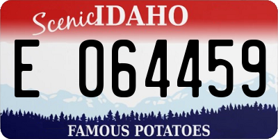 ID license plate E064459