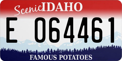 ID license plate E064461