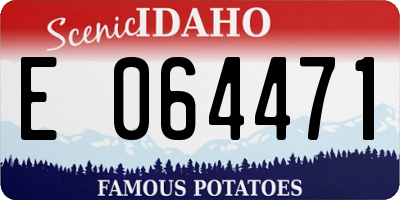 ID license plate E064471