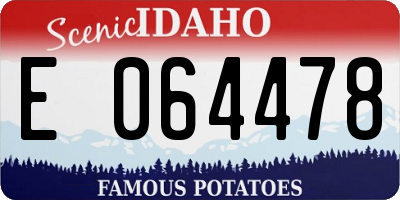 ID license plate E064478