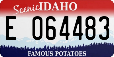 ID license plate E064483