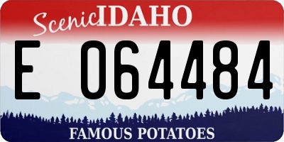 ID license plate E064484