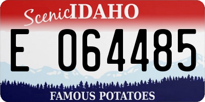 ID license plate E064485