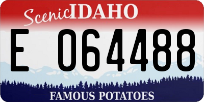ID license plate E064488