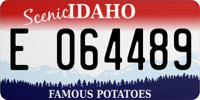 ID license plate E064489