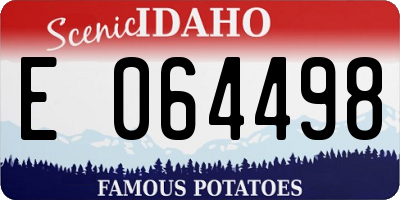 ID license plate E064498