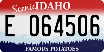 ID license plate E064506