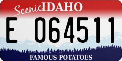 ID license plate E064511