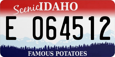 ID license plate E064512