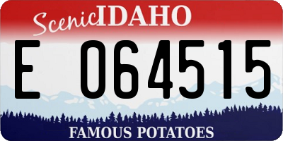 ID license plate E064515