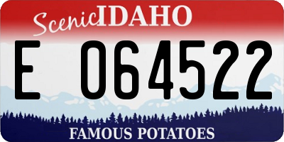 ID license plate E064522