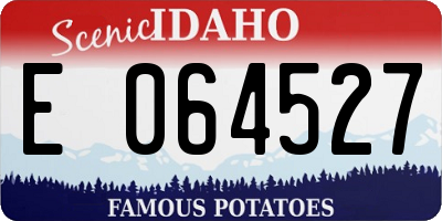 ID license plate E064527