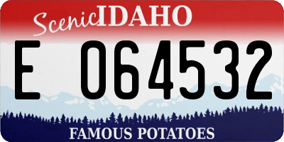 ID license plate E064532