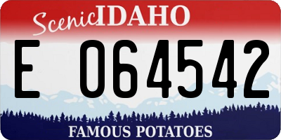 ID license plate E064542