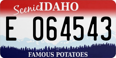 ID license plate E064543