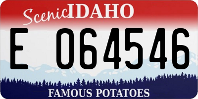 ID license plate E064546