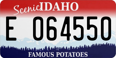 ID license plate E064550