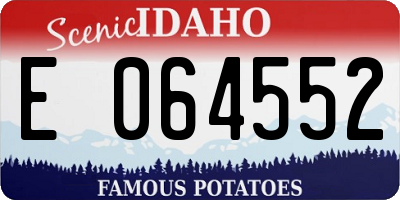 ID license plate E064552