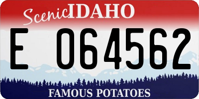 ID license plate E064562