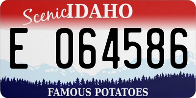 ID license plate E064586