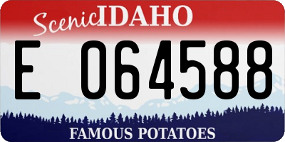 ID license plate E064588