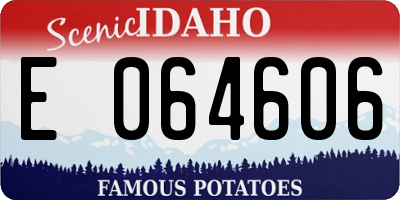 ID license plate E064606