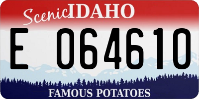 ID license plate E064610