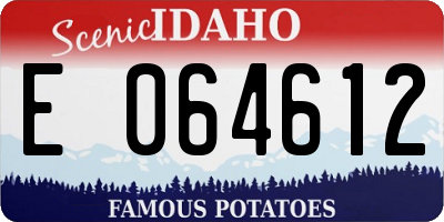 ID license plate E064612