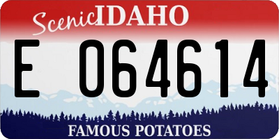 ID license plate E064614