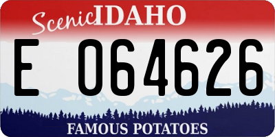 ID license plate E064626