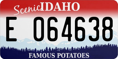 ID license plate E064638