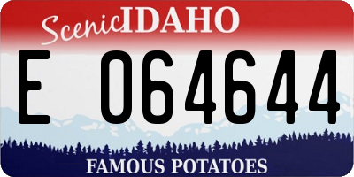 ID license plate E064644