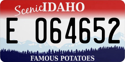 ID license plate E064652