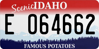 ID license plate E064662