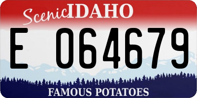ID license plate E064679