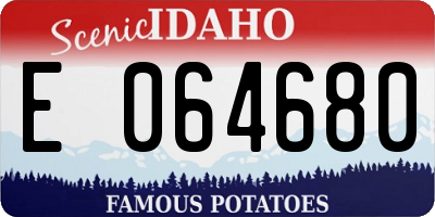 ID license plate E064680