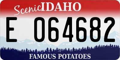 ID license plate E064682