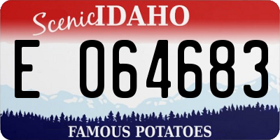 ID license plate E064683