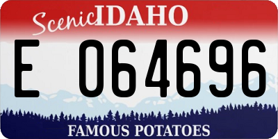 ID license plate E064696
