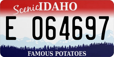 ID license plate E064697