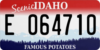 ID license plate E064710