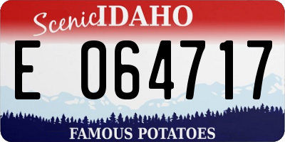 ID license plate E064717