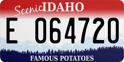 ID license plate E064720